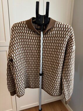 Theory Plaited Cabl Knit Cashmere Sweater Size M